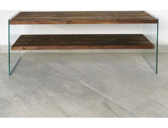 CONCEPT1 - Meuble TV Tv103 noyer 120 x 35 x h45 cm
