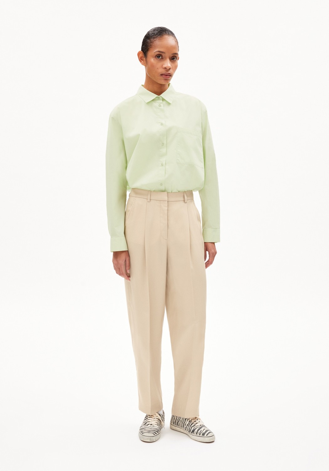 Armedangels Tencel-Hose Sandrinaa Tapered Sand Stone
