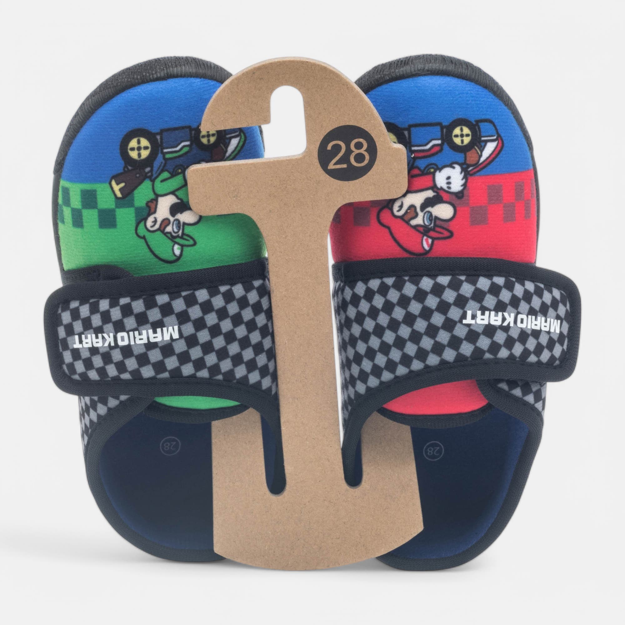 Pantoufles attaches velcros Garçon noir