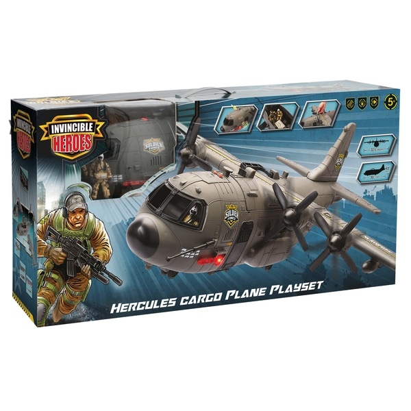 Avion cargo avec soldats 76 cm