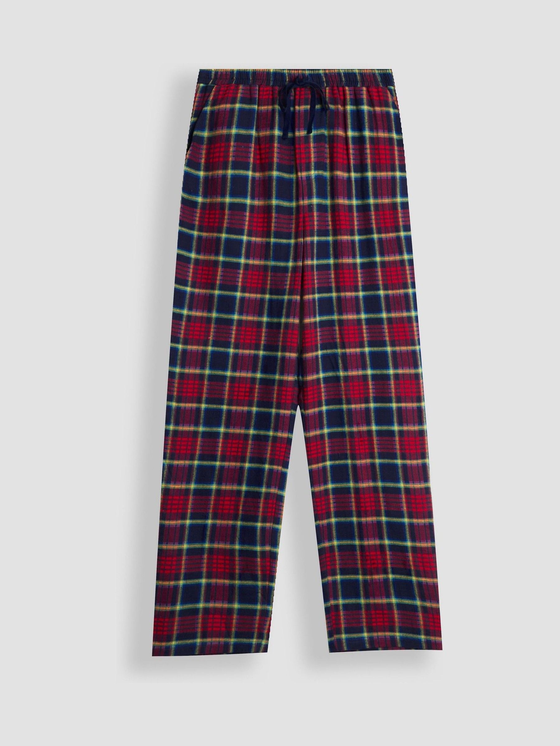 JoJo Maman Bébé Mens Christmas Check Bottom Pyjamas Set