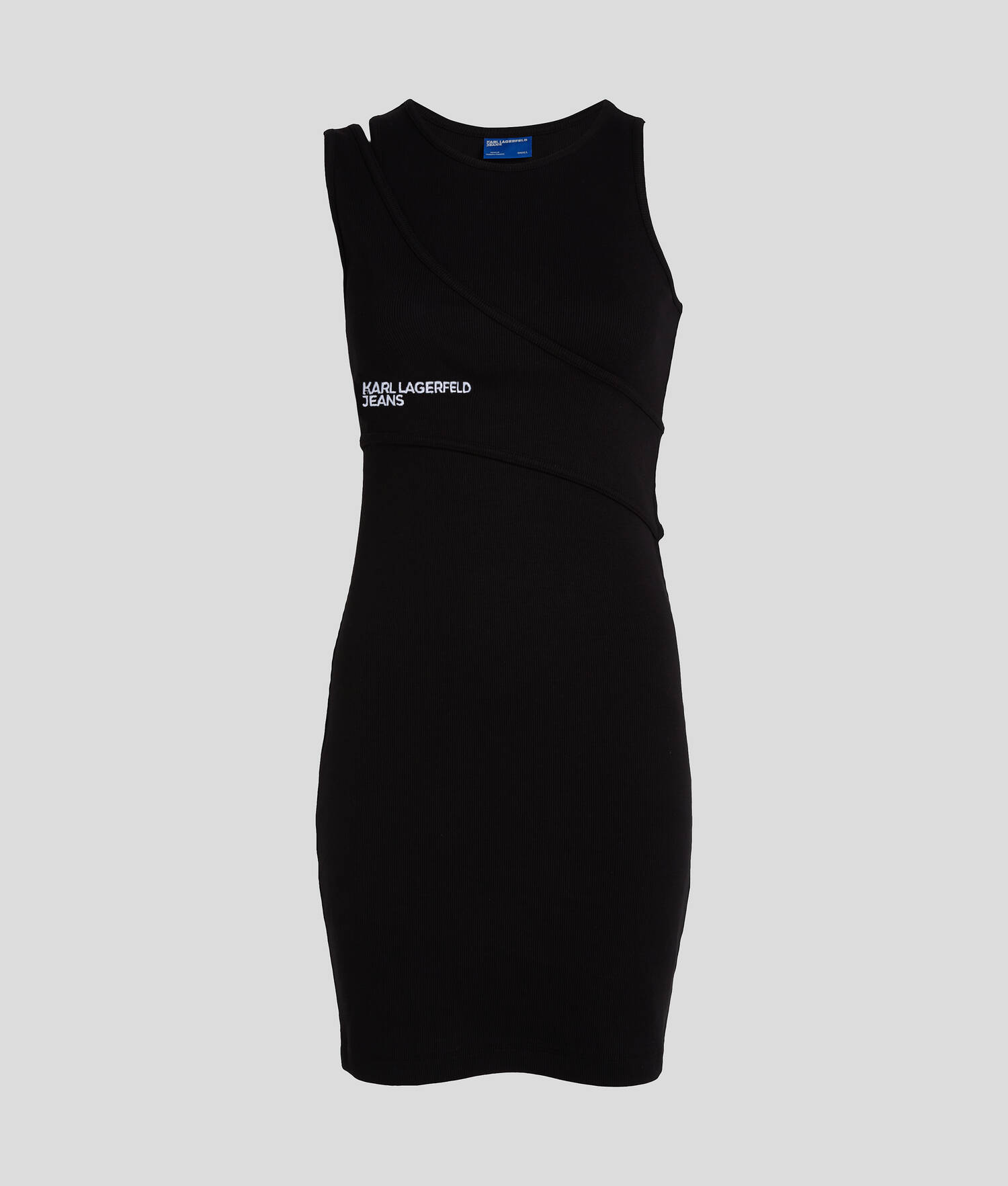 ROBE DÉBARDEUR CÔTELÉE - Noir