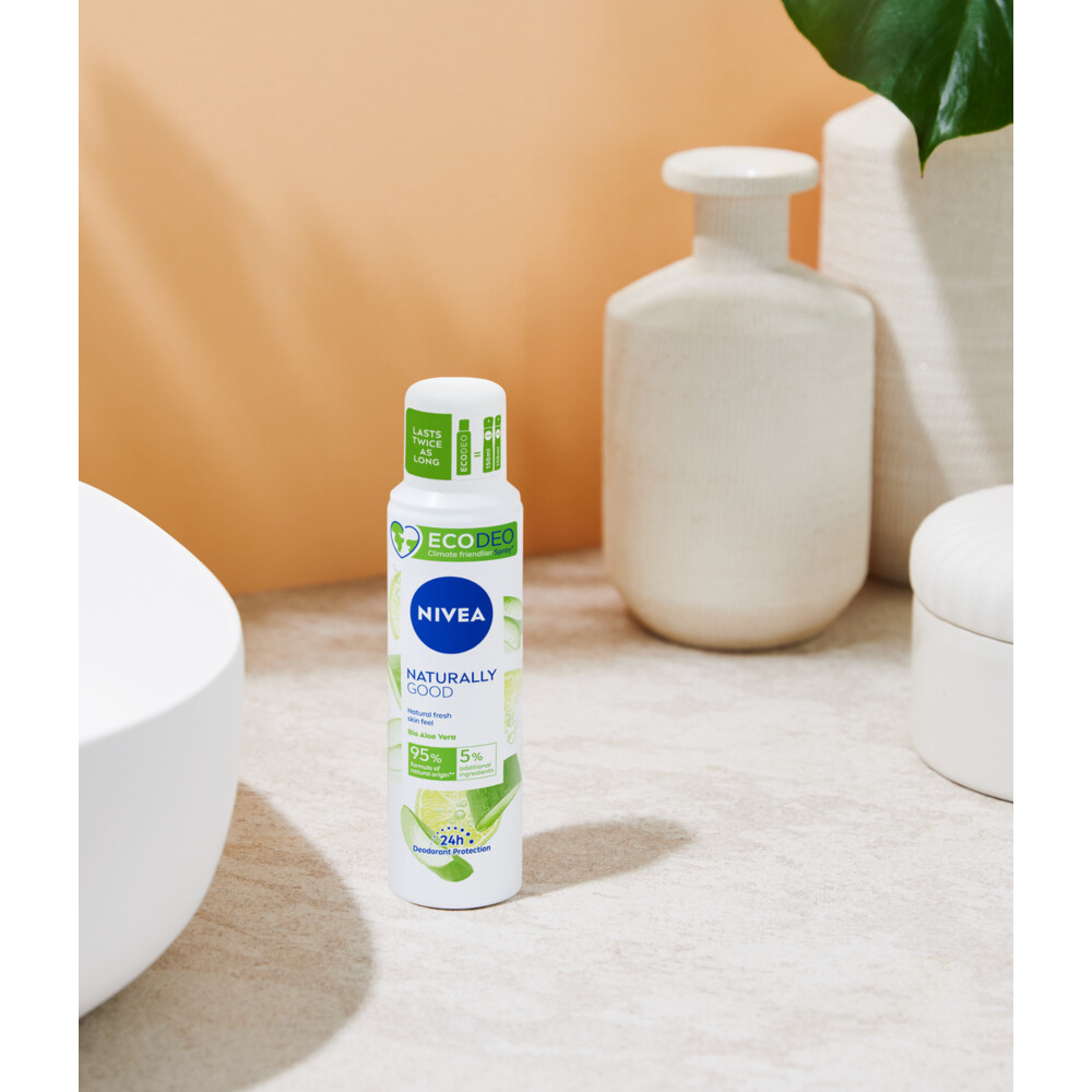 6x Nivea Deodorant Spray Naturally Good Aloe Vera125 ml