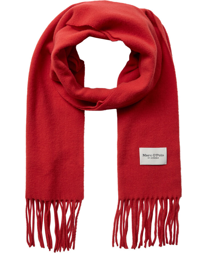 Marc O’Polo Scarf, woven wool, skinny extra-lon Poppy red