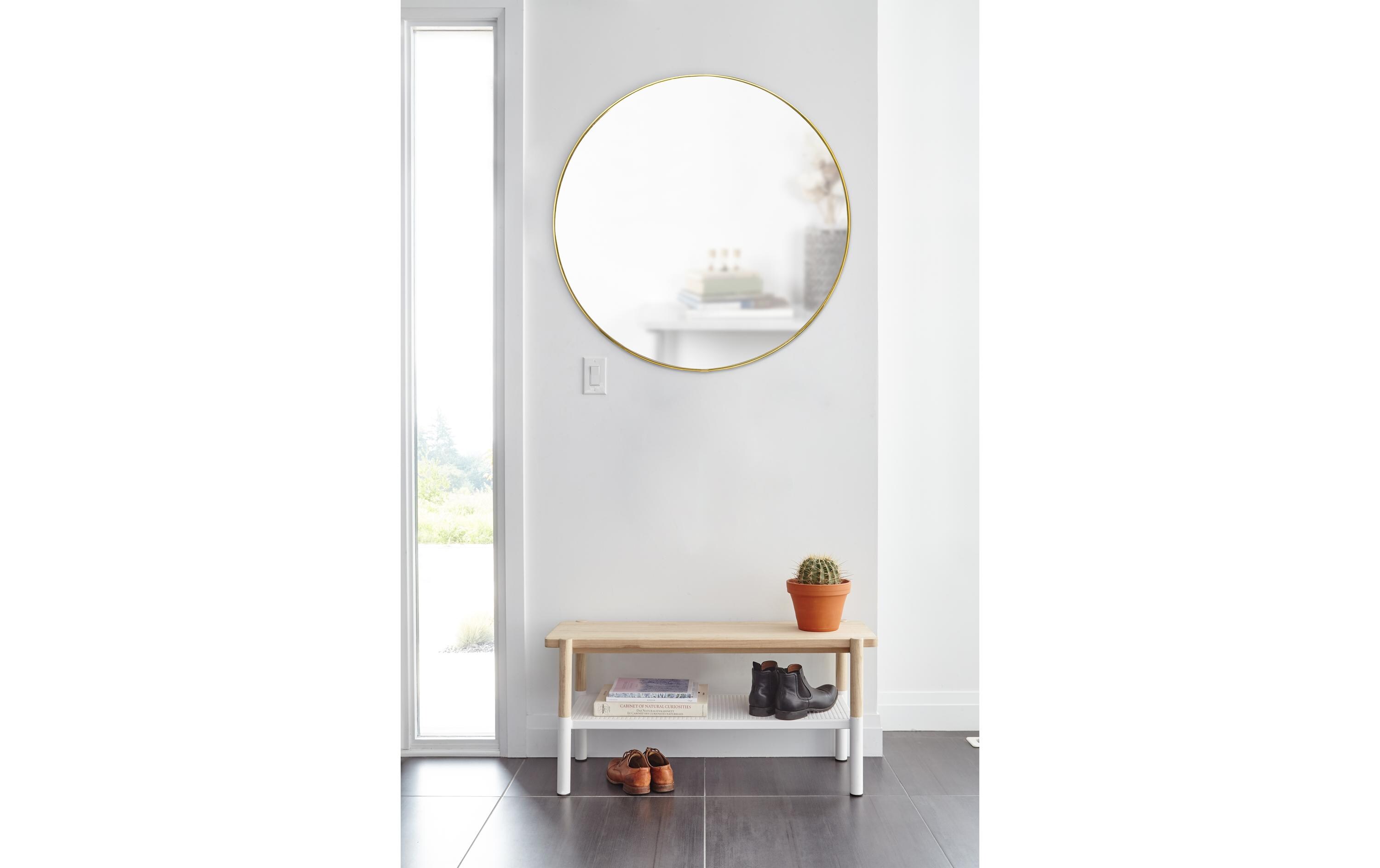 Spiegel Hubba 86 cm, messingfarben<br>Runder Wandspiegel