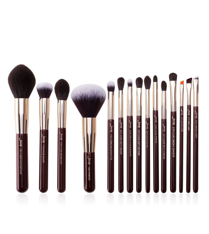 Jessup Beauty - Conjunto de pincéis 15 pcs - T282: Zinfandel