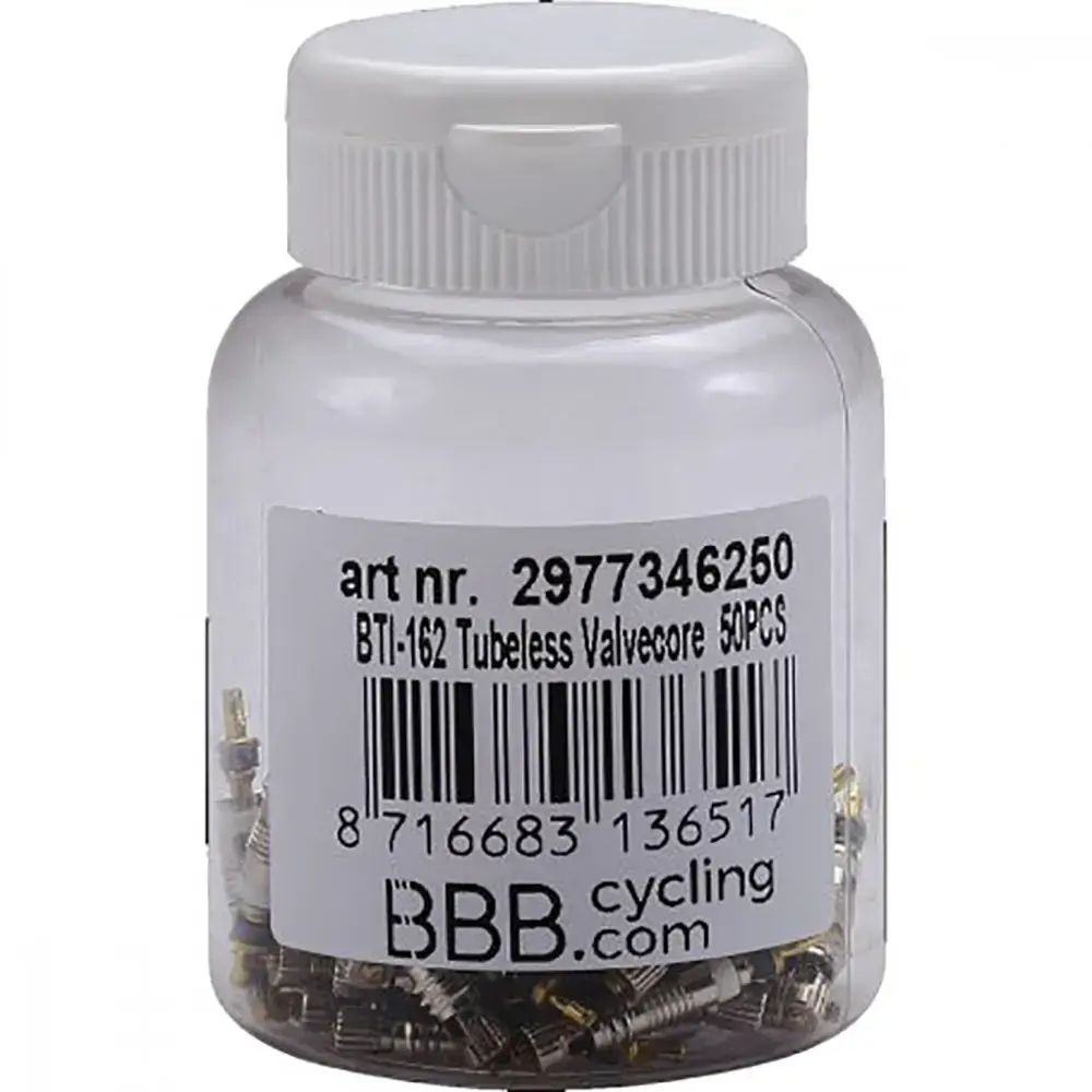 BBB Cycling Valvecore BTI-162 Tubeless Ventielkernen 50 Stuks