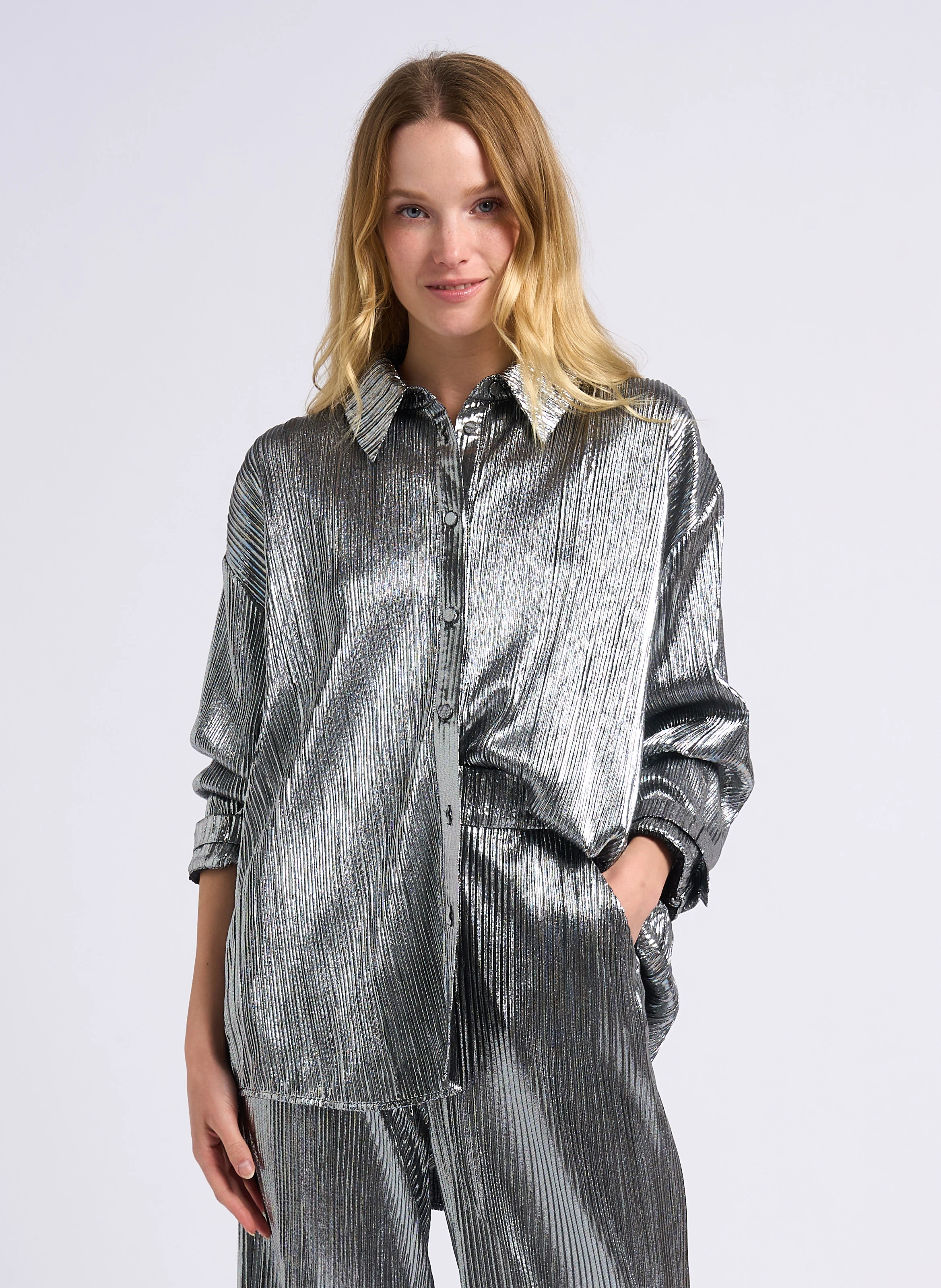 LINDA - Chemise col classique| Gris