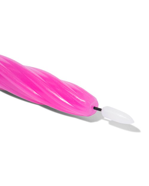 bougie torsadée  LED rose