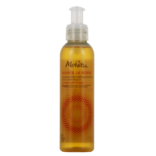 Huile démaquillante visage Melvita Source de Roses