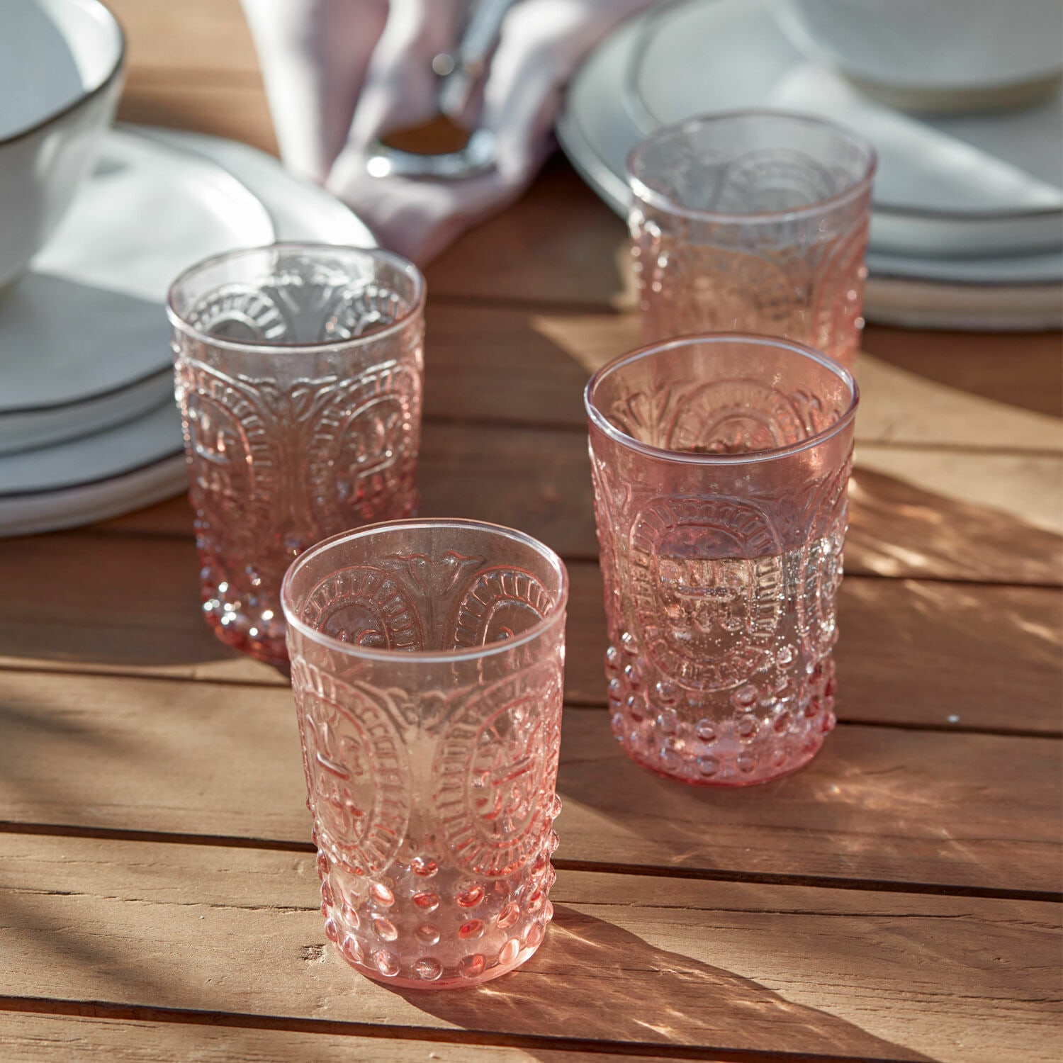Glas 6er Set Fleury rosa
