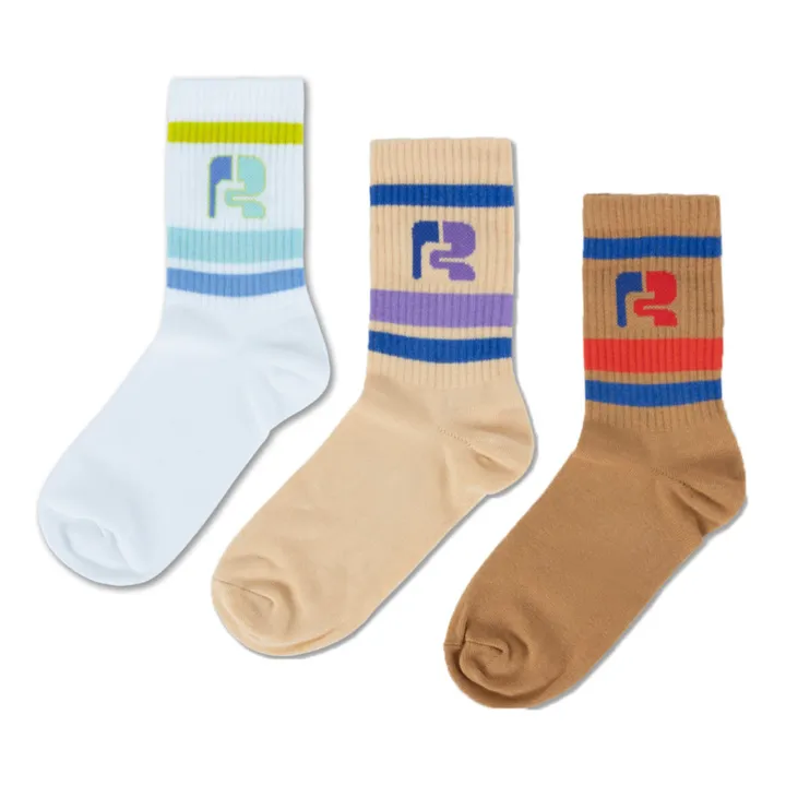 Repose AMS Set 3 Paires Chaussettes Logo | Blanc