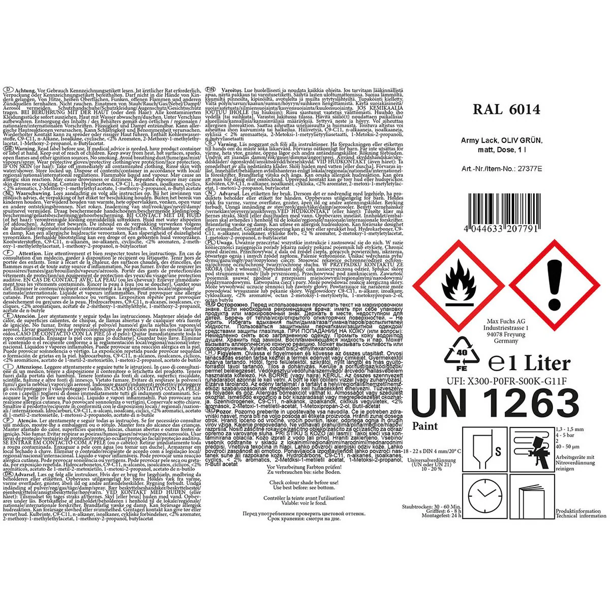 MFH -  Farbdose Army Lack 1 L matt