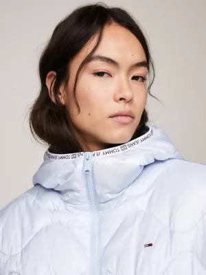 Jaqueta puffer acolchoada com capuz