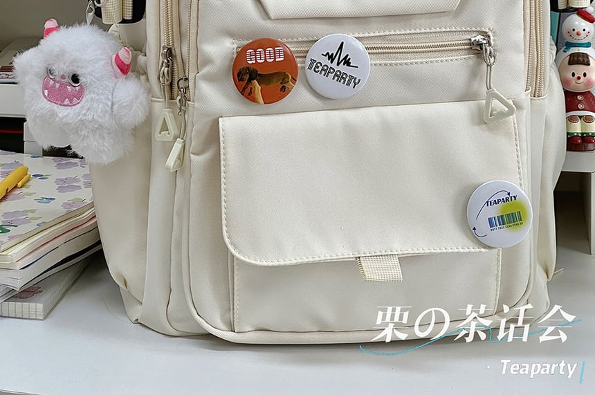 Chestnut Party - Lettering Plain Rugzak / Tas Charm / Set