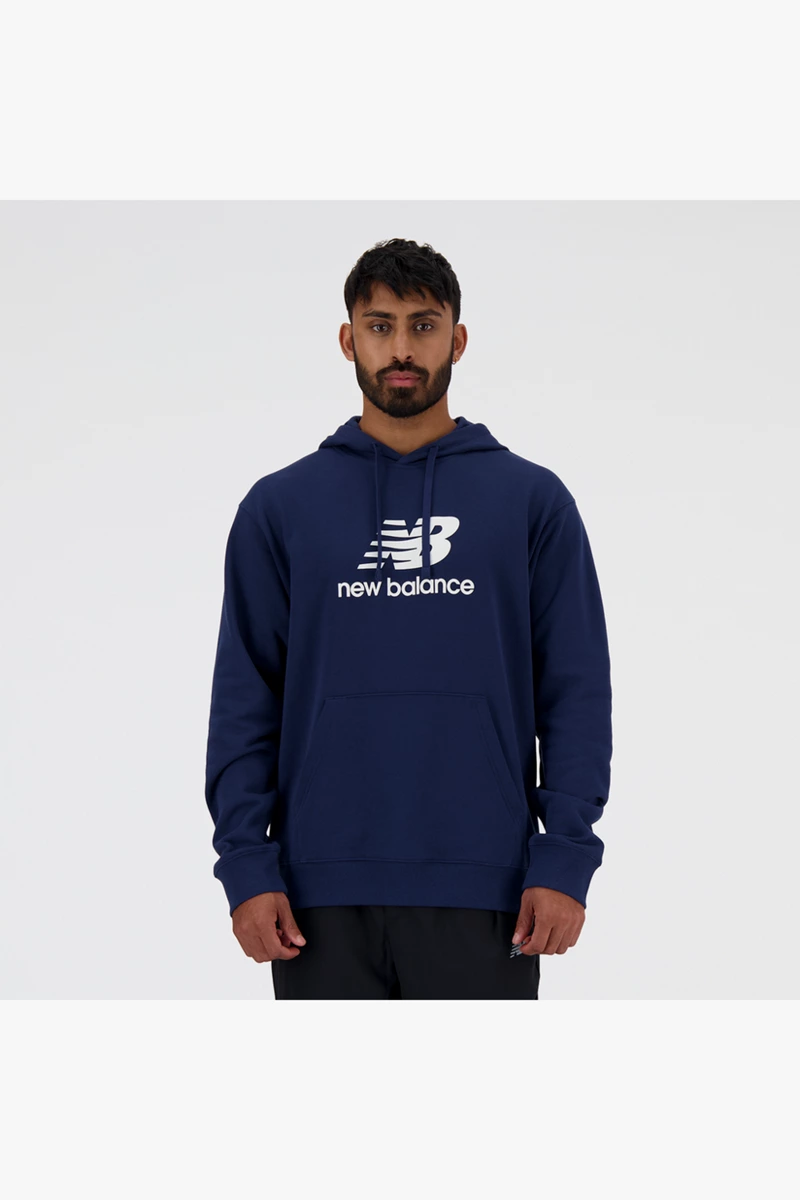 New Balance Sport Essentials Stacked Logo French Terry Herren Hoodie