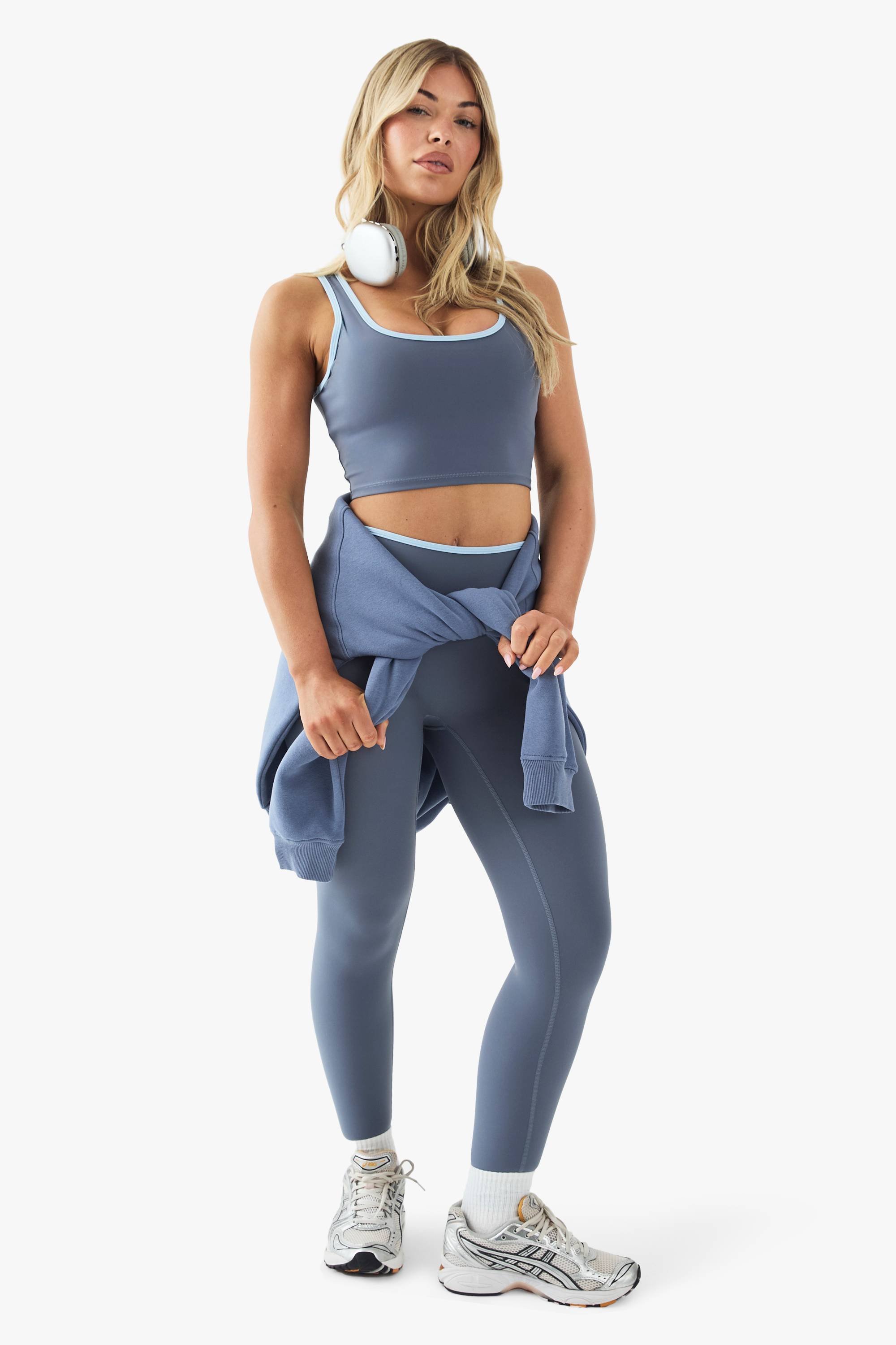 DSGN Studio Sports Legging Taille Haute Super Doux avec Garniture Contrastée