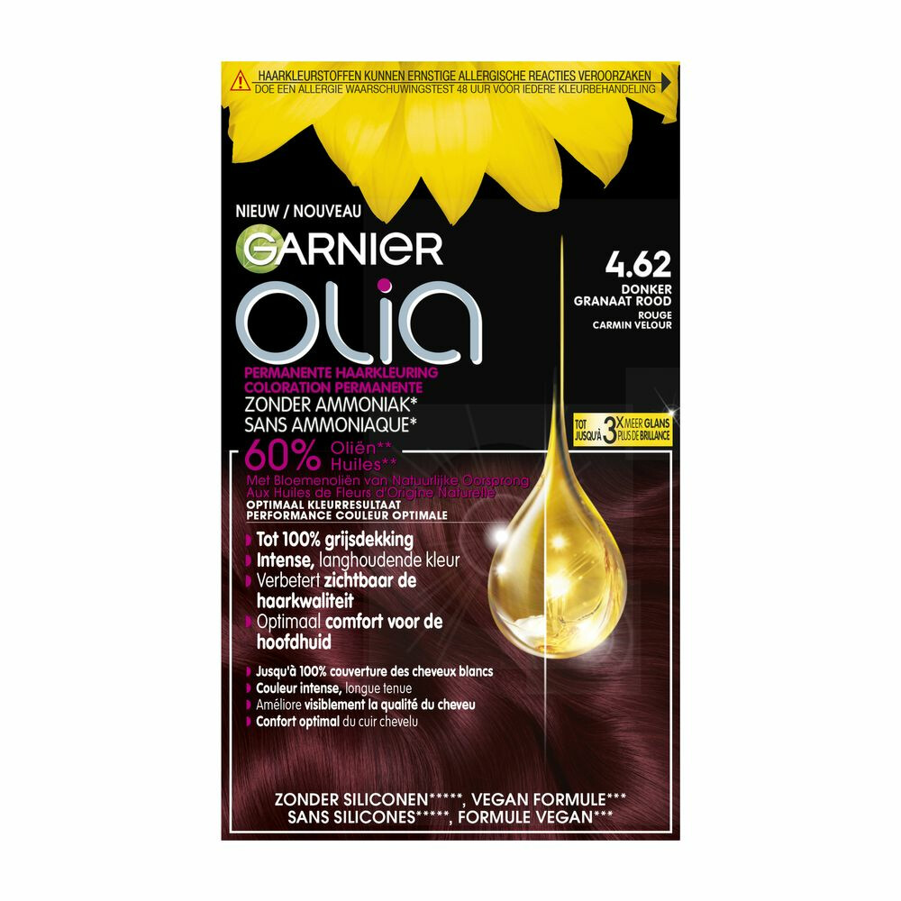 Garnier Olia Permanente Crèmekleuring 4.62Donker Granaatrood