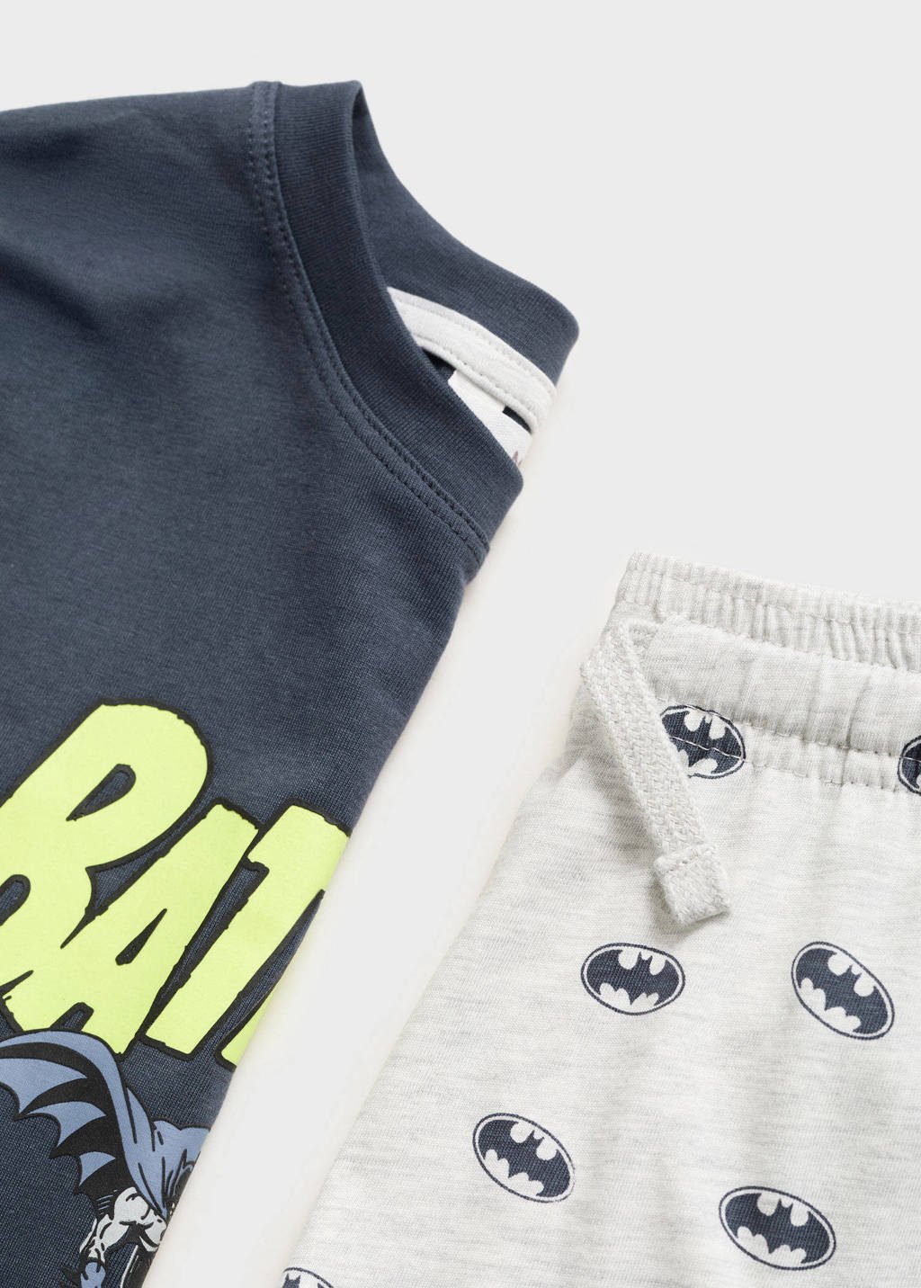 Mango Kids Batman pyjama middengrijs/donkerblauw