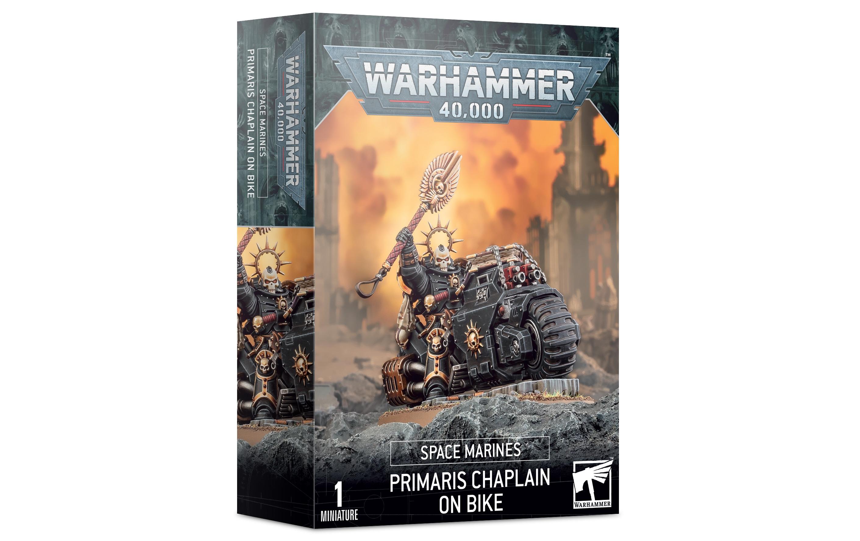 Figurenset Warhammer 40.000 Space Marines Chaplain on BikeMehrteiliger Kunststoffbausatz