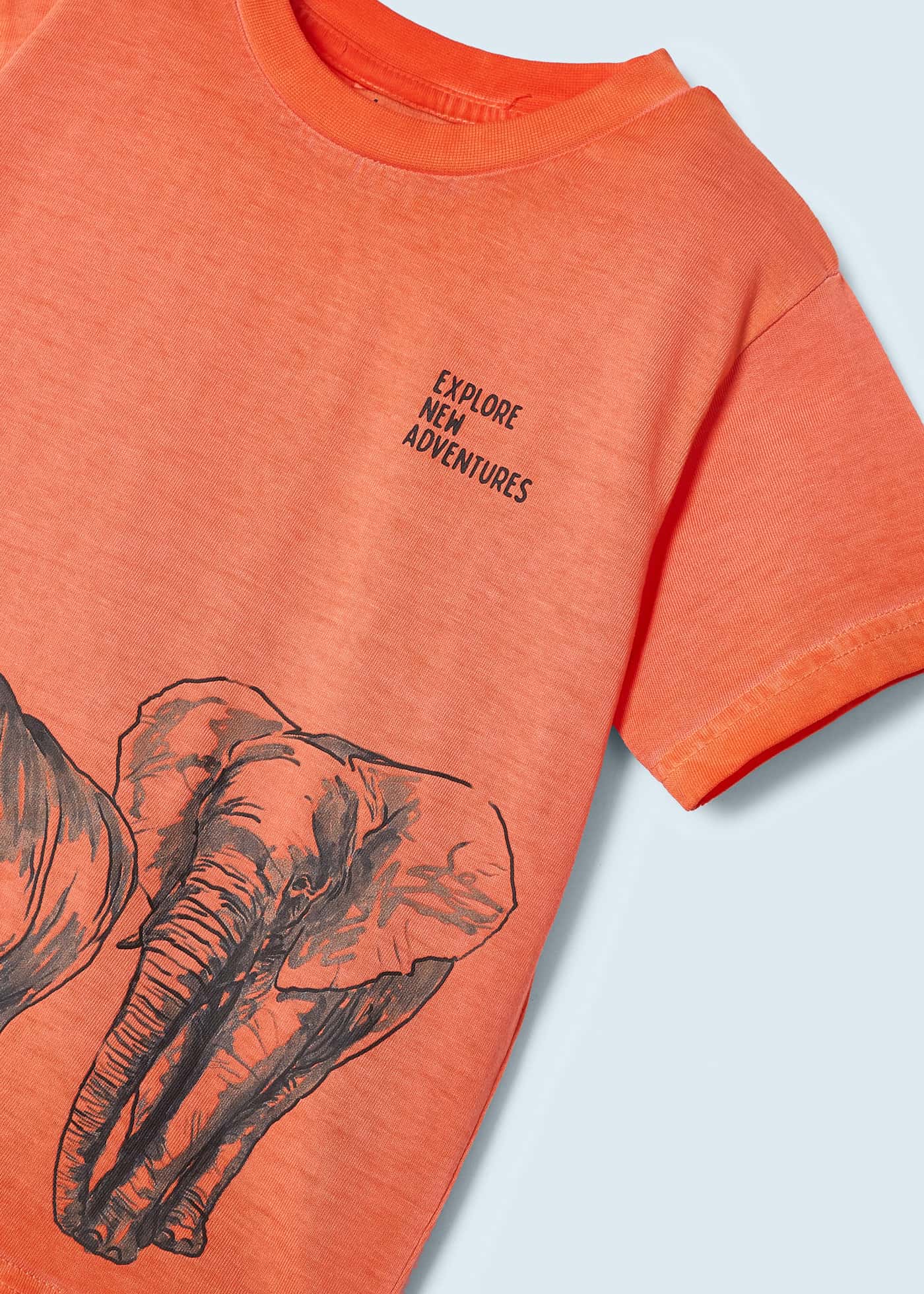 Camiseta de manga curta com estampa para meninos