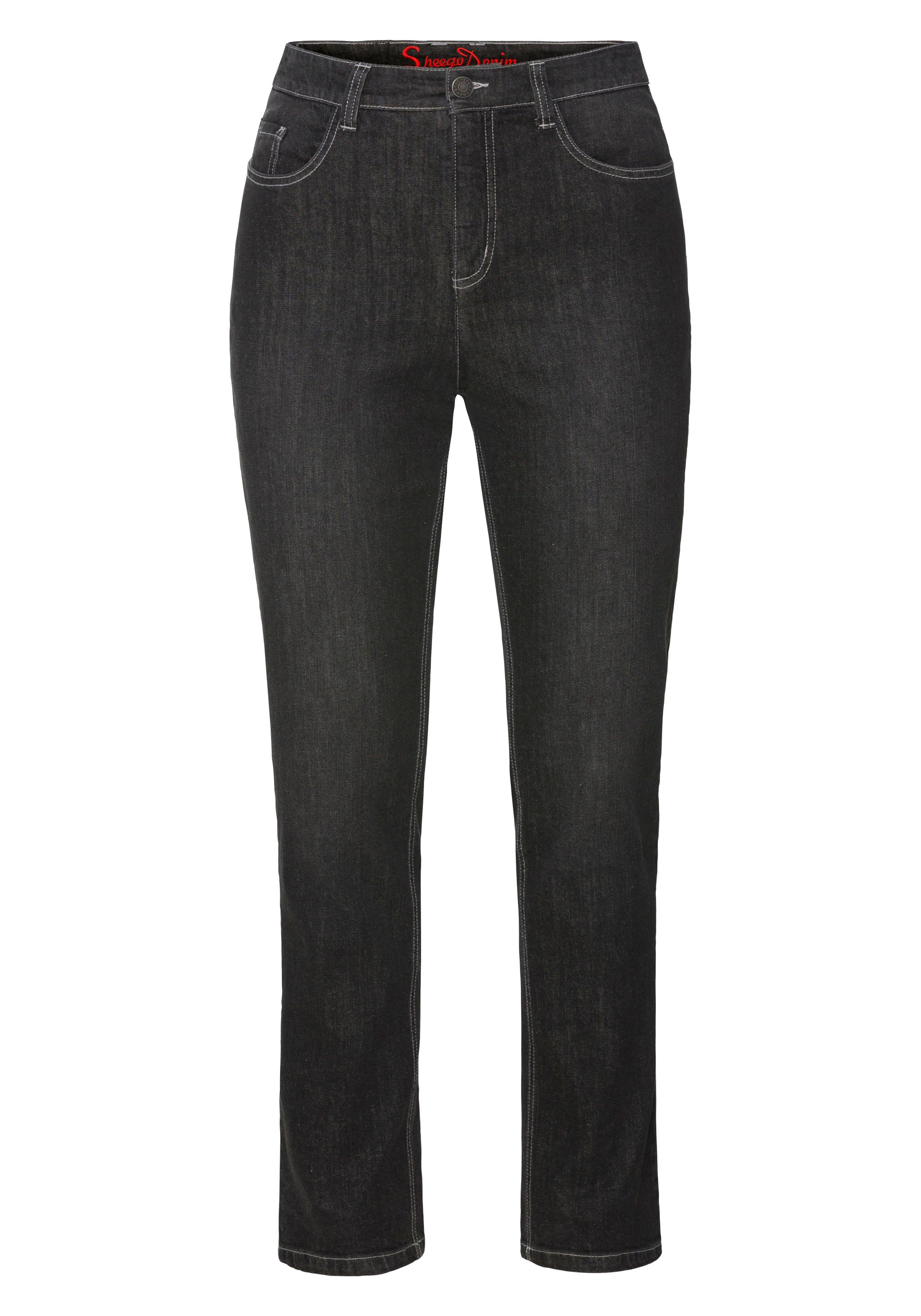 Gerade Jeans mit Shaping-Einsatz