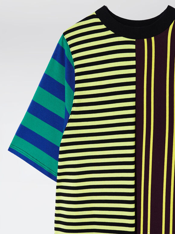 Vestido de algodão estampado - Multicolorido