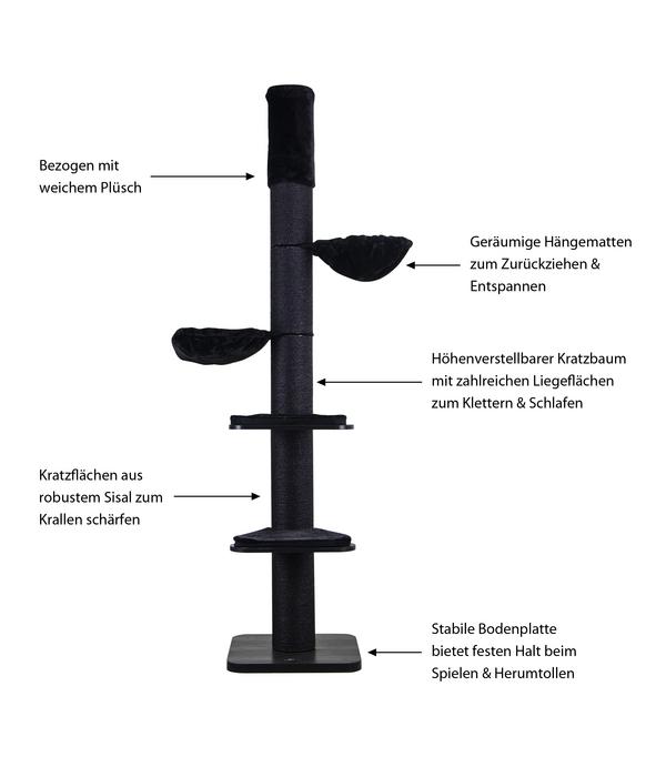 Dehner Lieblinge Kratzbaum Isis, schwarz, ca.