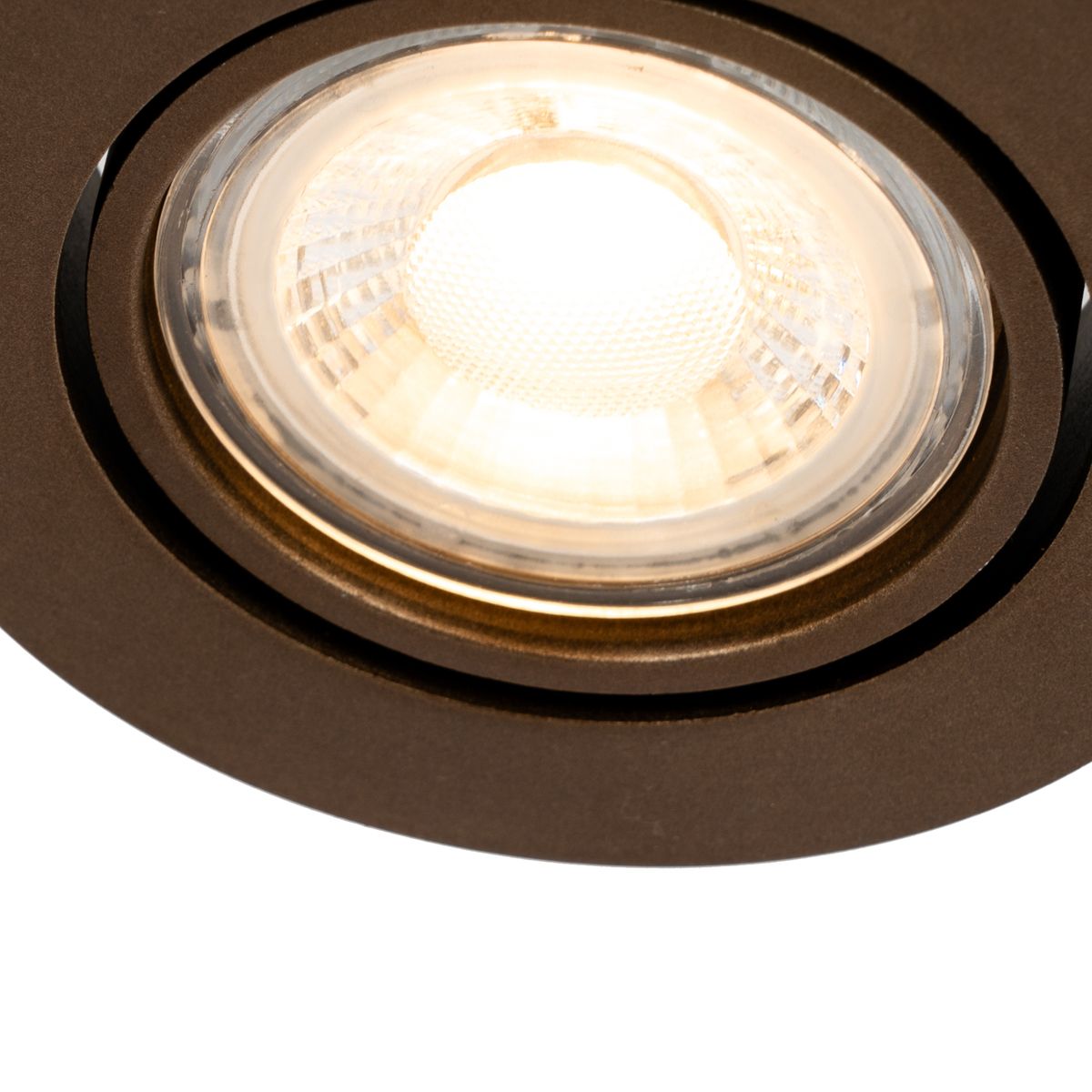 Set van 12 moderne inbouwspots donker brons kantelbaar - Cisco