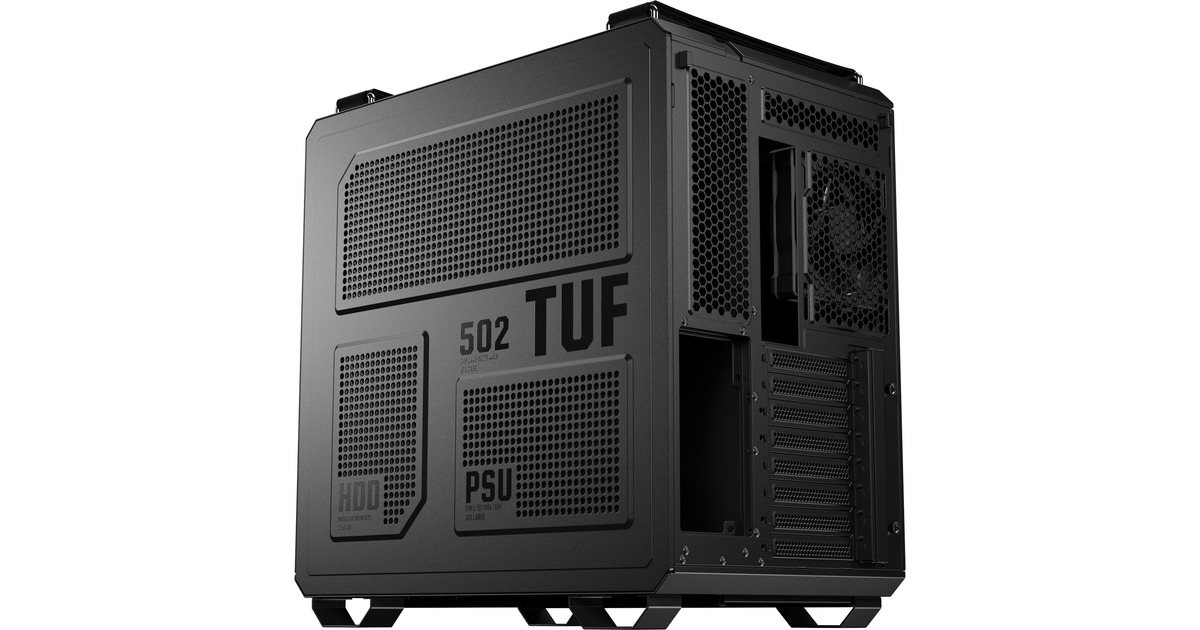 ASUSTUF Gaming GT502 Horizon ARGB midi tower behuizing  (Zwart | 3x USB-A | 1x USB-C | Tempered Glass)