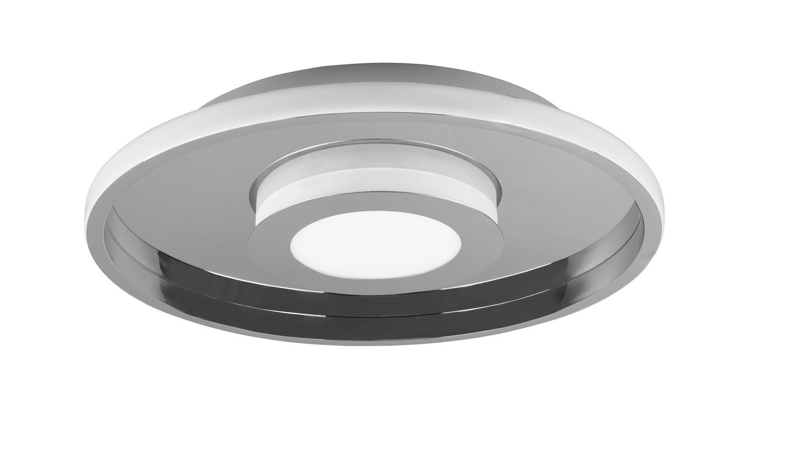 Ascari Deckenleuchte silberfarben 680819306, D/H: 40/6,8 cm, Metall