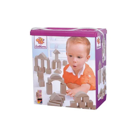 Simba Eichhorn Natur Holzbausteine, 100 Teile