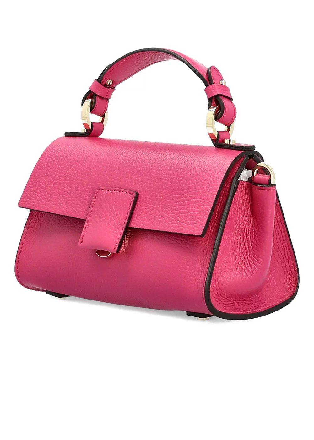 MINI SAC CLEMENTINE CUIR FUSHIA