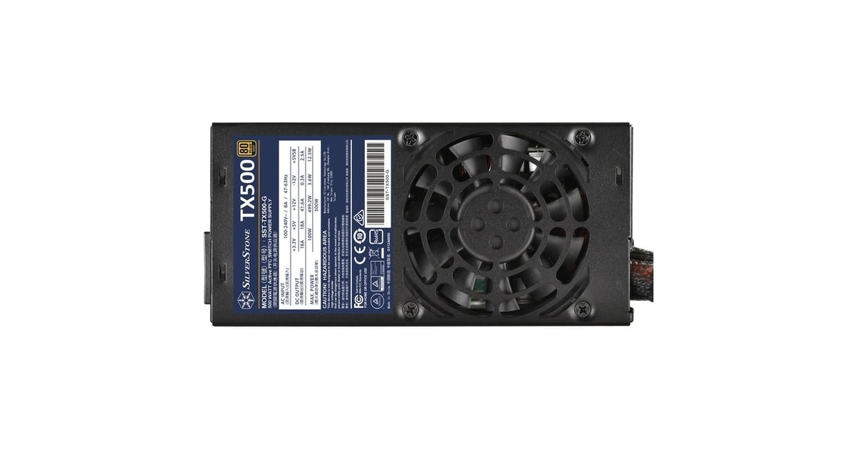 SilverStoneSST-TX500-G 500 watt voeding   (Zwart, 2x PCIe)