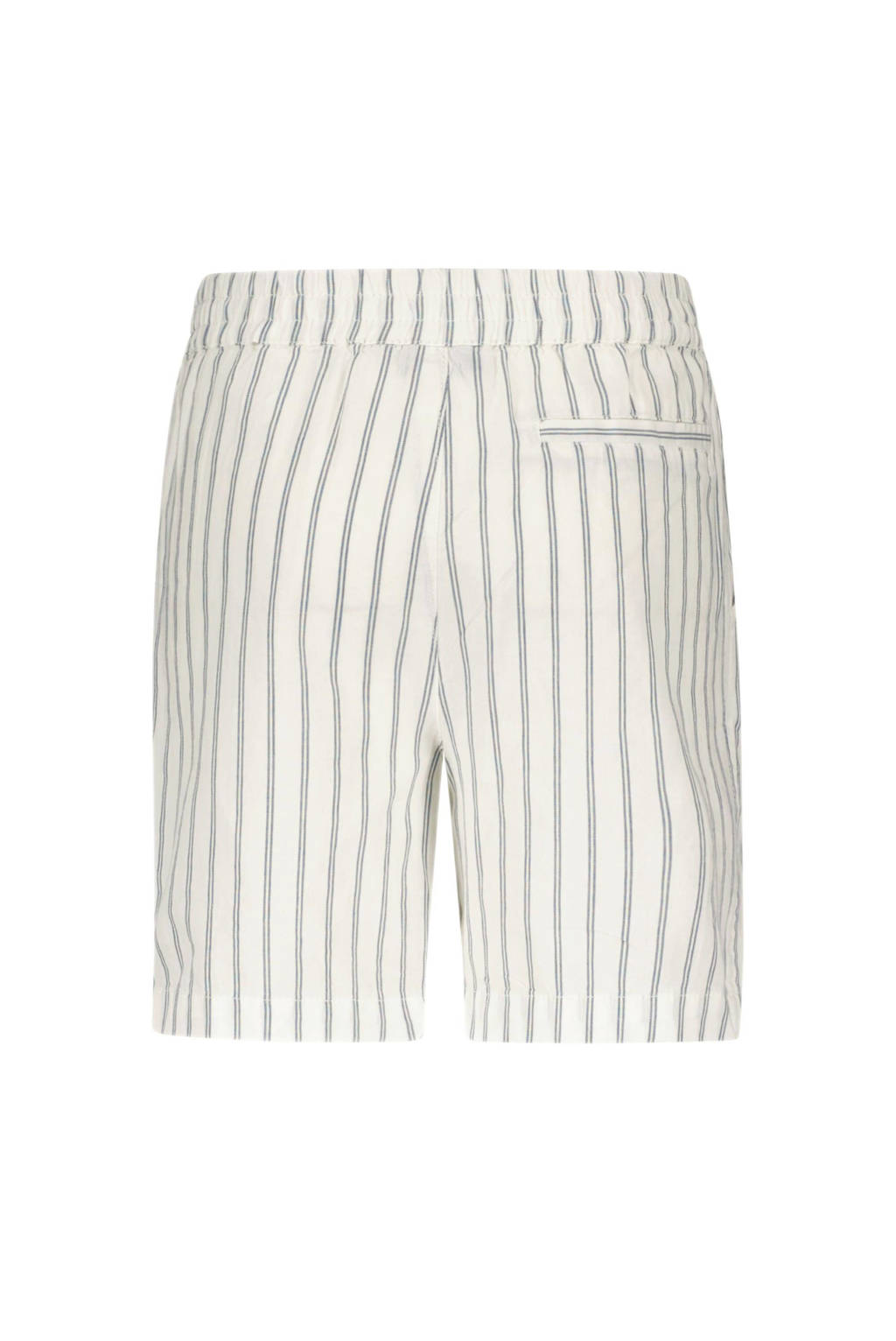 Like Flo gestreepte slim fit short ecru/blauw