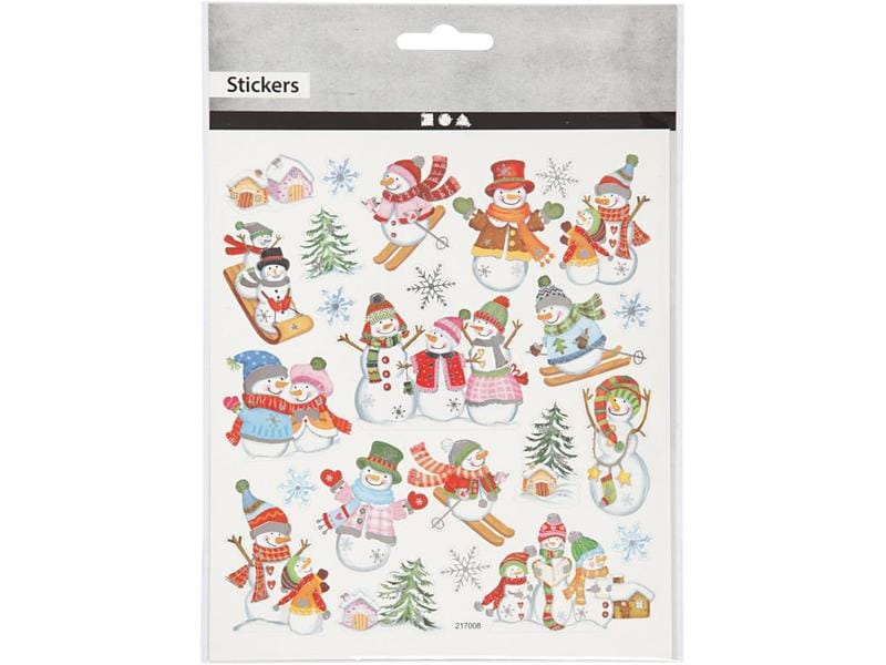 Creativ Company Weihnachtssticker 1 Bogen Schneemann Papiersticker