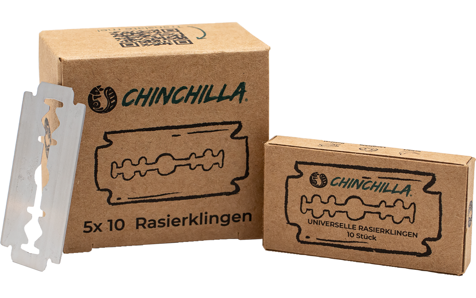 Chinchilla Rasierklingen für Rasierhobel universell 10 Stück