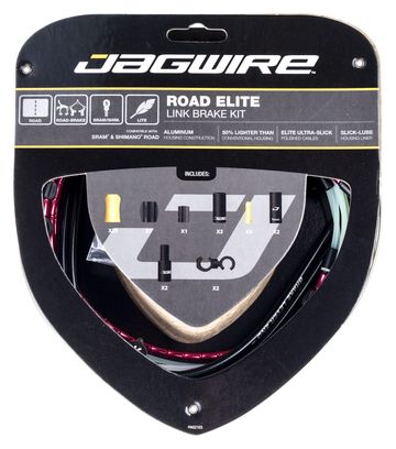 Kit Câble et Gaine Route Jagwire Road Elite Link pour Freins Rouge