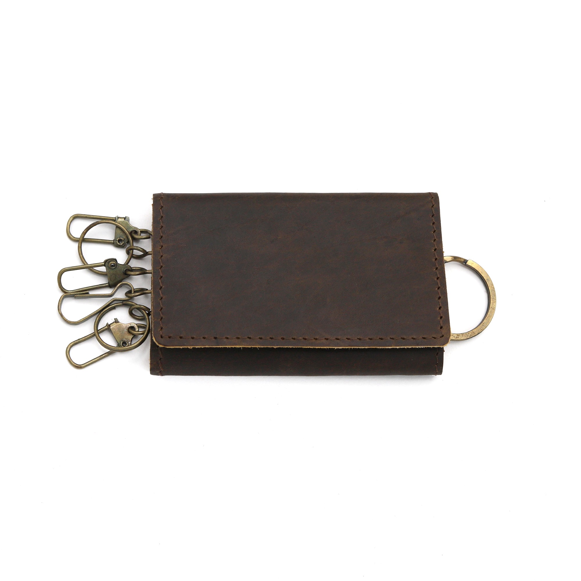 Schlüsseletui aus Leder, braun, L 10 cm, B 7 cm günstig bestellen