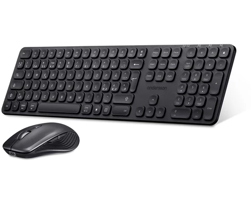 Andersson WSK-M3000 - Wireless Keyboard and Mouse Kit 2.4G BT Black