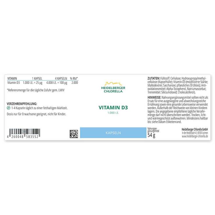 Vitamin D3 Kapseln, 120 St