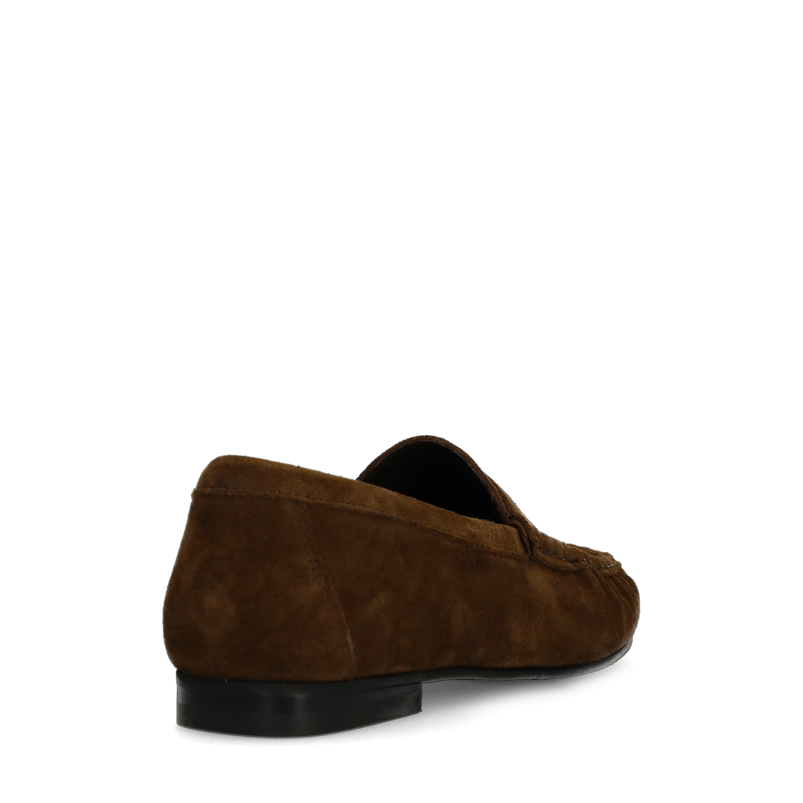 Bruine suède loafers