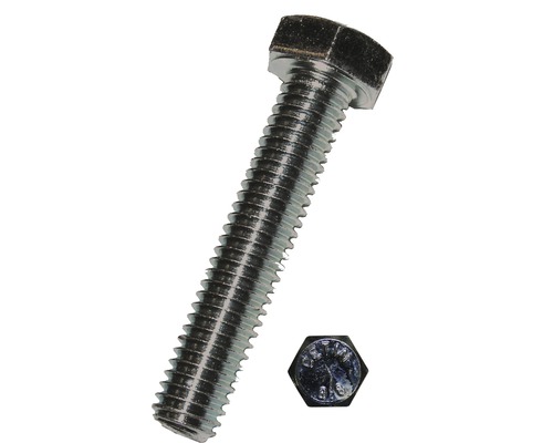 Zeskantschroef zonder schacht DIN 933 M6x35 mm verzinkt, 200 stuks