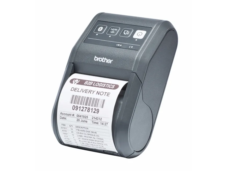[OUTLET] - Brother RuggedJet RJ-3050 - Kvitteringsprinter - direkte termisk - Rulle (8 cm) - 203 dpi - op til 127 mm/sek. - USB 2.0, Wi-Fi(n), Bluetooth 2.1 EDR