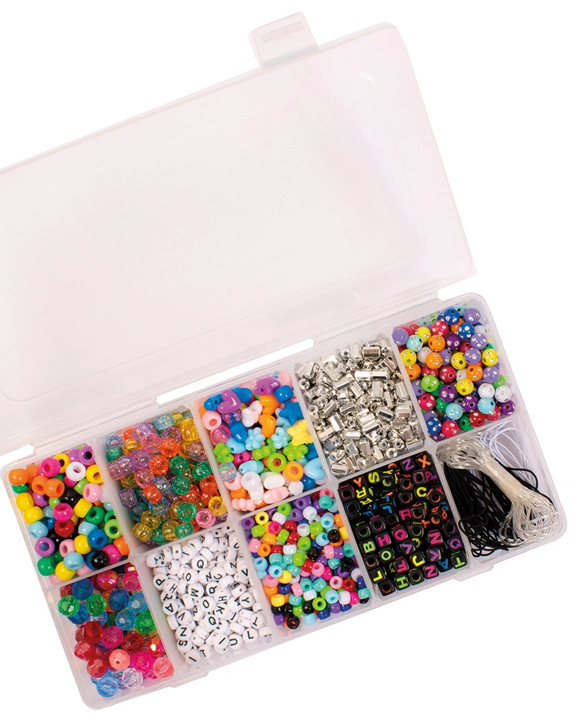 Kunststoffperlen-Box BUNTER MIX 1.900-teilig