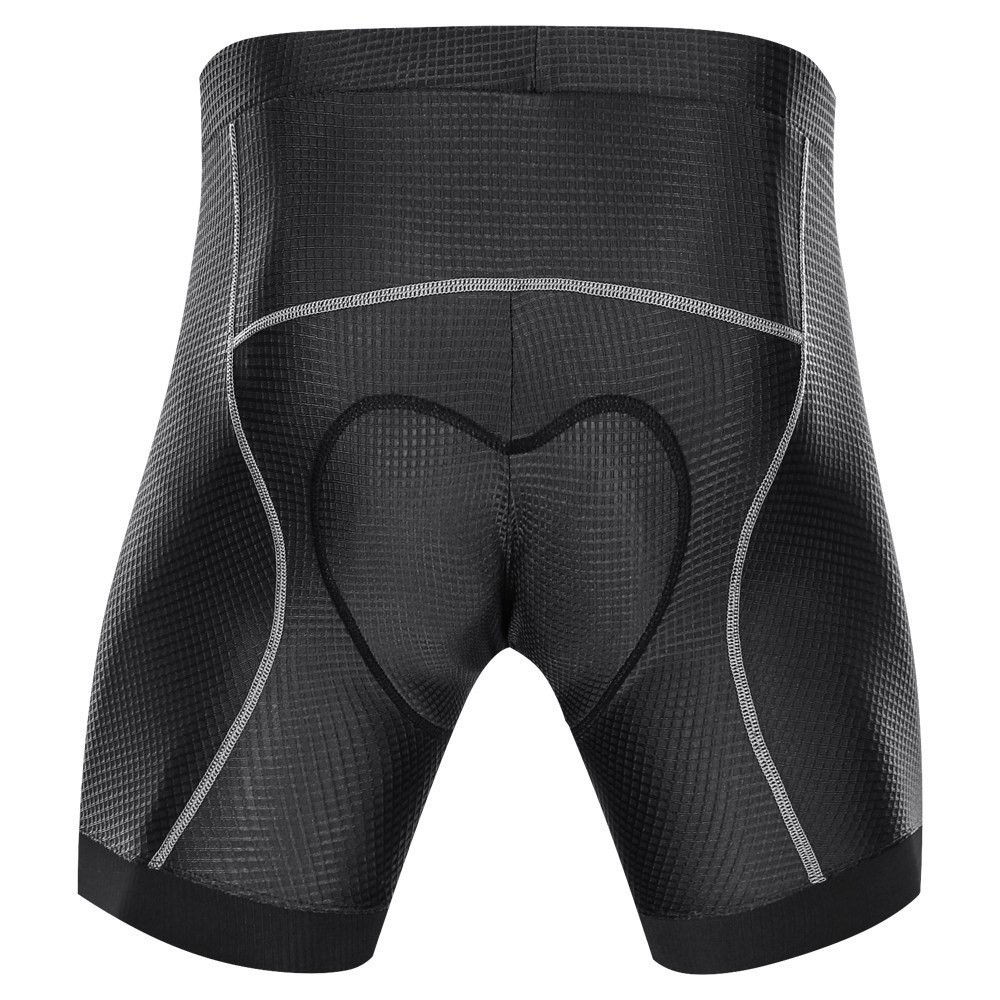 (Gr. S) Gepolsterte Herren Fahrrad Radhose Gel Polster (Taille 64cm) - Schwarz / Grau