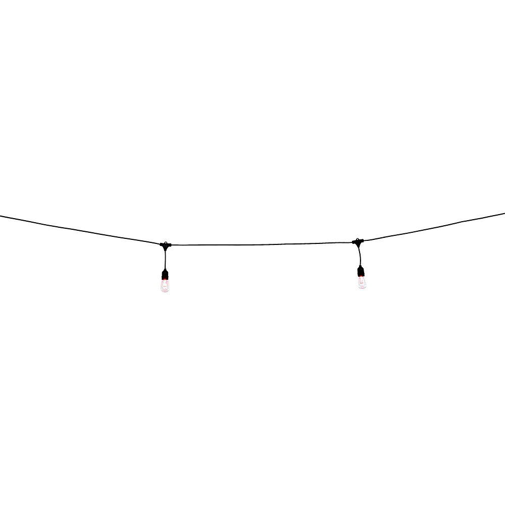 Guirlande guinguette ampoule 15 LED blanc chaud et multicolore 12.4m