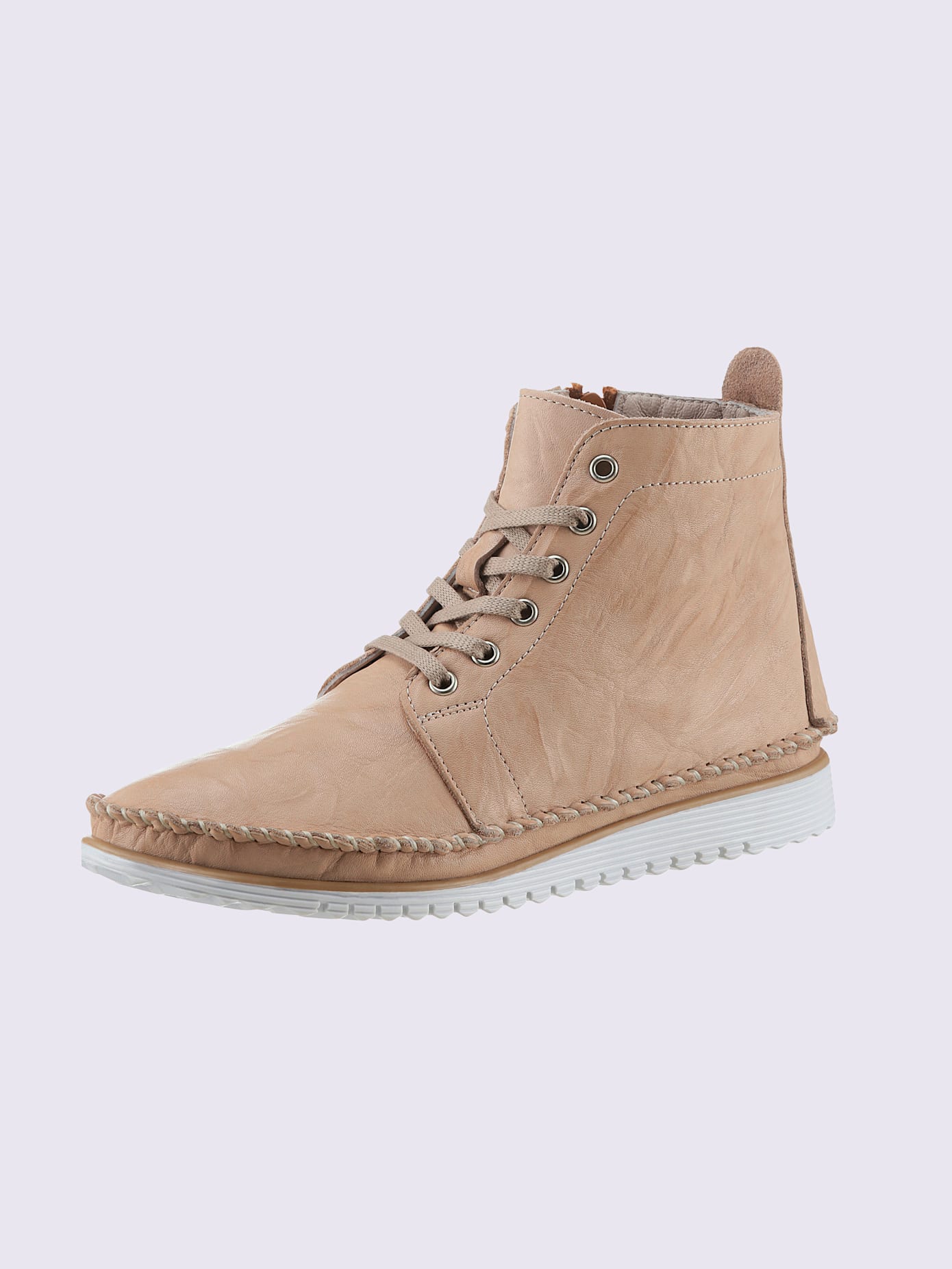 Bottines à lacets cuir nappa de vache