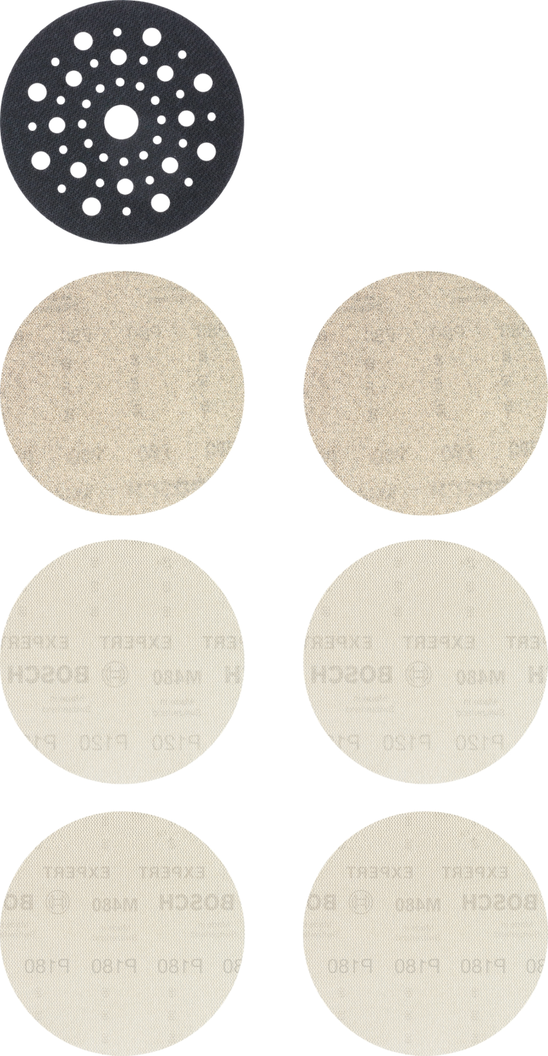 Bosch 2608901202 6-delige Expert M480 Schuurnetset   tussenpad - 125 mm