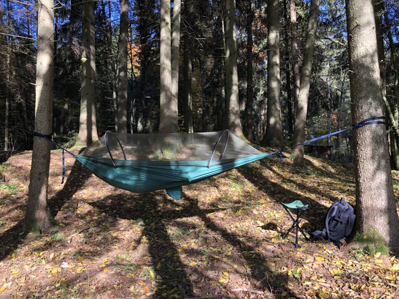 Dreibeinhocker 'Travelchair' Stahl grün